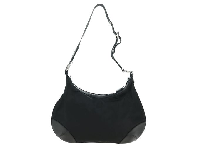 Borsa a tracolla PRADA Nylon Nero Argento Auth 179432SAV - vista 2