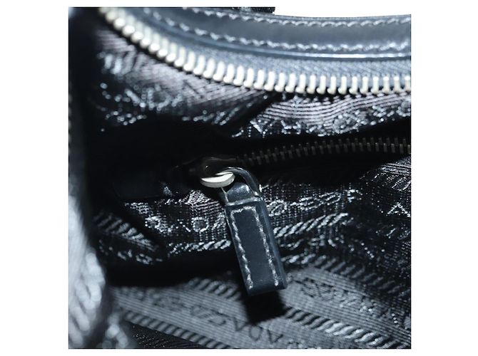 Borsa a tracolla PRADA Nylon Nero Argento Auth 179432SAV - vista 25