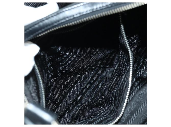 Borsa a tracolla PRADA Nylon Nero Argento Auth 179432SAV - vista 26