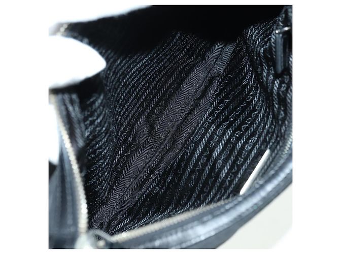 Borsa a tracolla PRADA Nylon Nero Argento Auth 179432SAV - vista 9