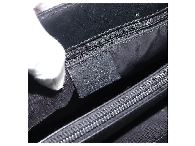 Borsa GUCCI Nylon 2way Nero Argento 002 1028 3754 Auth 181176 - vista 18