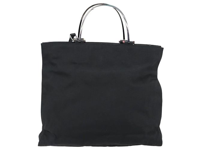 Borsa GUCCI Nylon 2way Nero Argento 002 1028 3754 Auth 181176 - vista 2