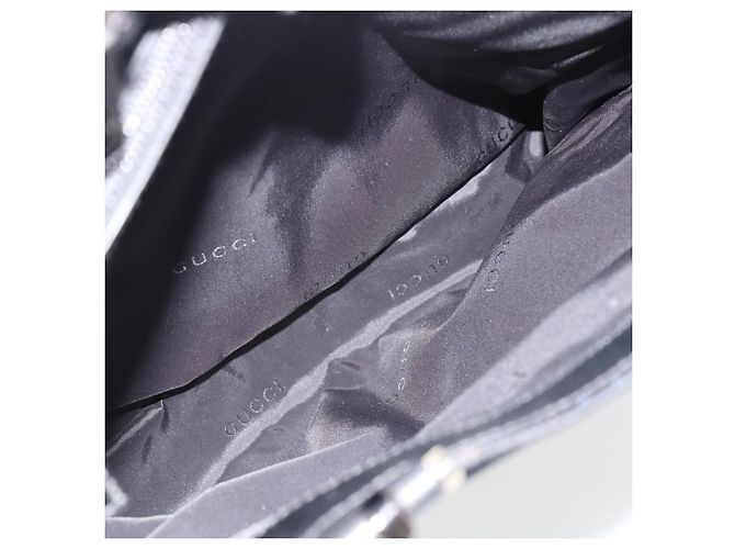 Borsa GUCCI Nylon 2way Nero Argento 002 1028 3754 Auth 181176 - vista 23