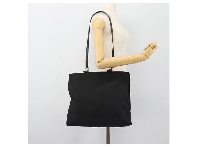 Borsa GUCCI Nylon 2way Nero Argento 002 1028 3754 Auth 181176 - vista 24