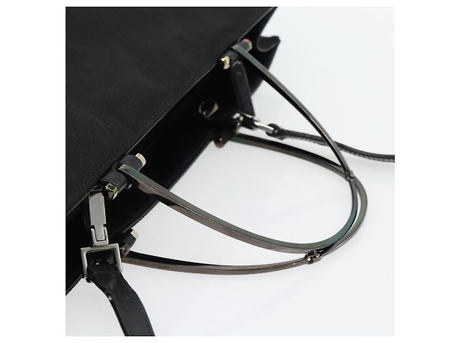 Borsa GUCCI Nylon 2way Nero Argento 002 1028 3754 Auth 181176 - vista 7