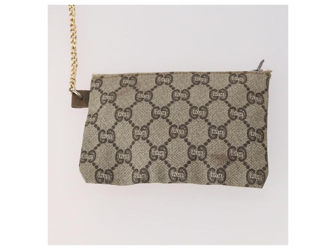 Borsa GUCCI GG Supreme GG Plus Web Sherry Line in PVC 4 Set Beige Avorio Auth 178836 Crudo - vista 15
