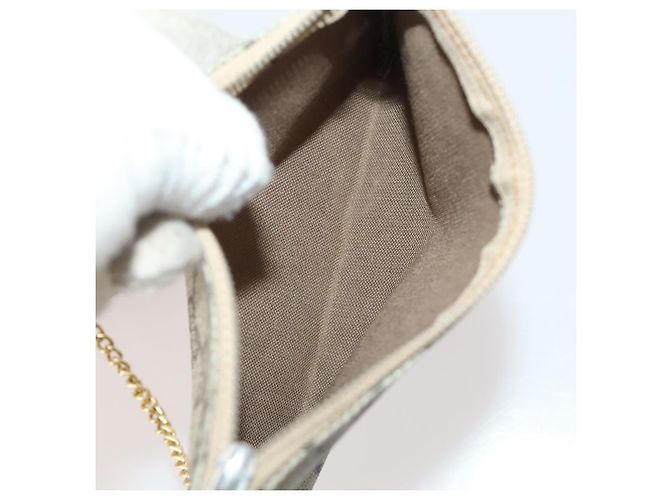 Borsa GUCCI GG Supreme GG Plus Web Sherry Line in PVC 4 Set Beige Avorio Auth 178836 Crudo - vista 16