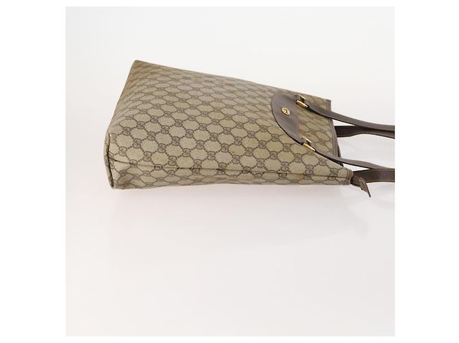 Borsa GUCCI GG Supreme GG Plus Web Sherry Line in PVC 4 Set Beige Avorio Auth 178836 Crudo - vista 19