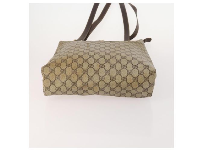 Borsa GUCCI GG Supreme GG Plus Web Sherry Line in PVC 4 Set Beige Avorio Auth 178836 Crudo - vista 21