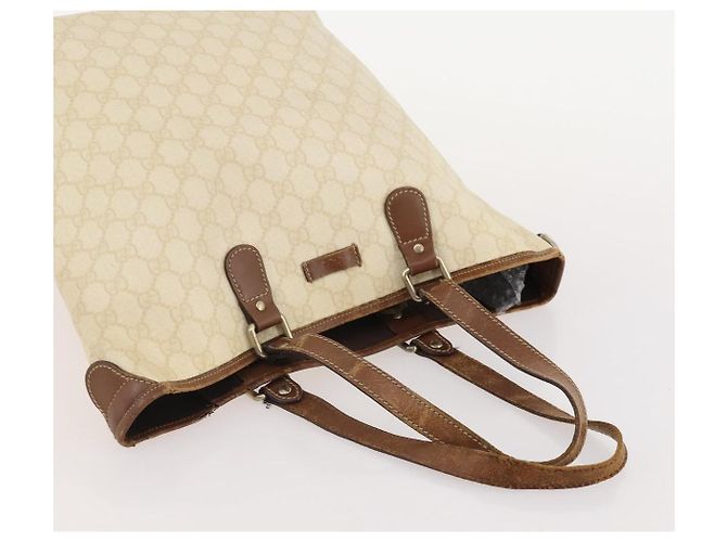 Borsa GUCCI GG Supreme GG Plus Web Sherry Line in PVC 4 Set Beige Avorio Auth 178836 Crudo - vista 26