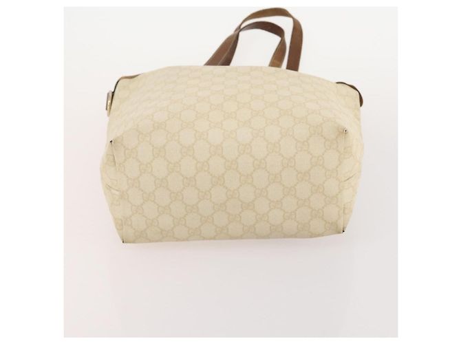 Borsa GUCCI GG Supreme GG Plus Web Sherry Line in PVC 4 Set Beige Avorio Auth 178836 Crudo - vista 27