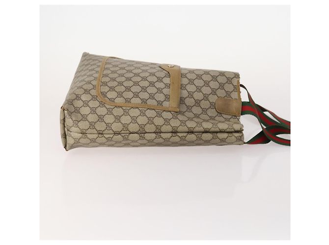 Borsa GUCCI GG Supreme GG Plus Web Sherry Line in PVC 4 Set Beige Avorio Auth 178836 Crudo - vista 4