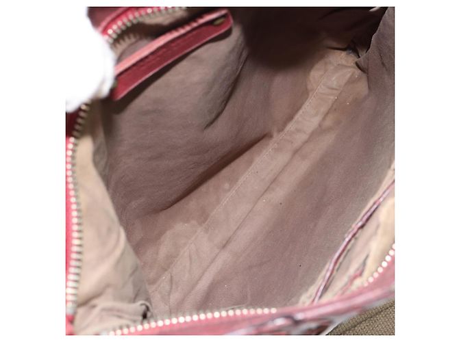 BORSA BOTTEGA VENETA INTRECCIATO in pelle Bordeaux Silver 276357 Auth BA12816 - vista 10