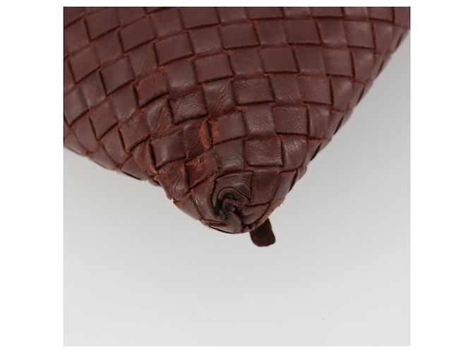 BORSA BOTTEGA VENETA INTRECCIATO in pelle Bordeaux Silver 276357 Auth BA12816 - vista 17