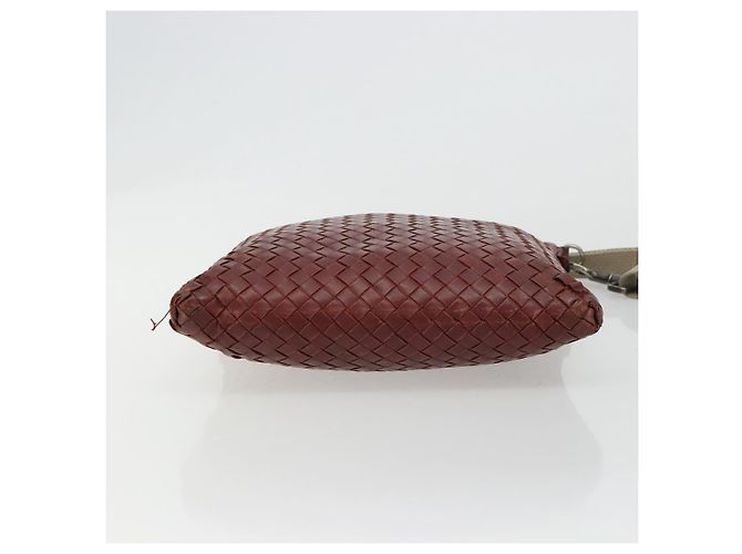 BORSA BOTTEGA VENETA INTRECCIATO in pelle Bordeaux Silver 276357 Auth BA12816 - vista 5