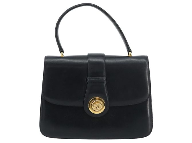 Borsa GUCCI in pelle blu navy e oro Auth ka4422 D'oro - vista 13