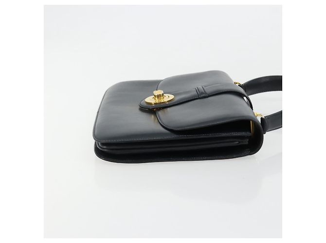 Borsa GUCCI in pelle blu navy e oro Auth ka4422 D'oro - vista 3