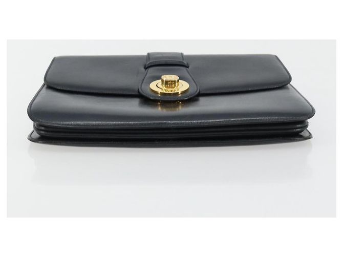 Borsa GUCCI in pelle blu navy e oro Auth ka4422 D'oro - vista 5