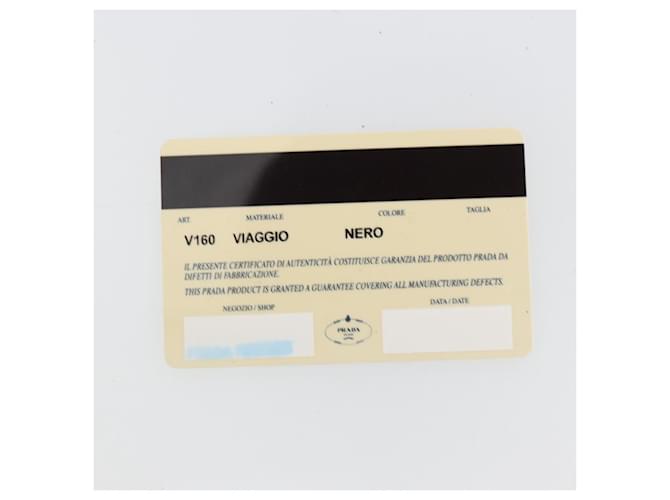 Borsa a tracolla PRADA Nylon Nero Argento Auth 179291 - vista 12