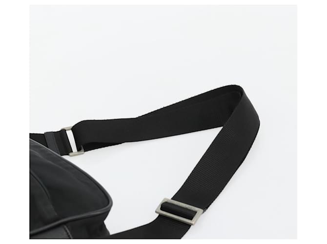 Borsa a tracolla PRADA Nylon Nero Argento Auth 179291 - vista 14
