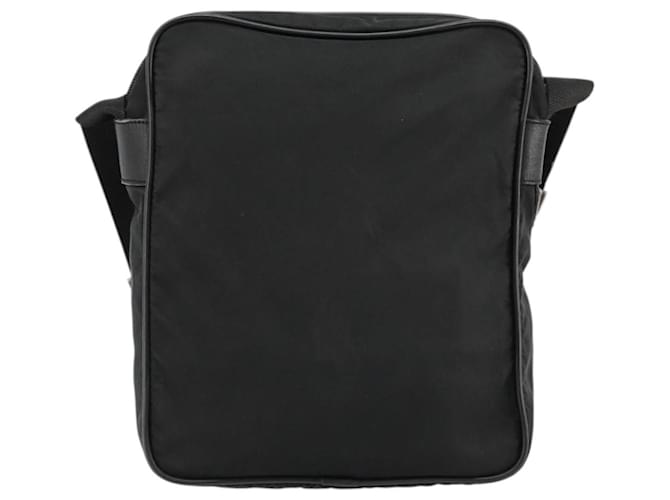 Borsa a tracolla PRADA Nylon Nero Argento Auth 179291 - vista 2