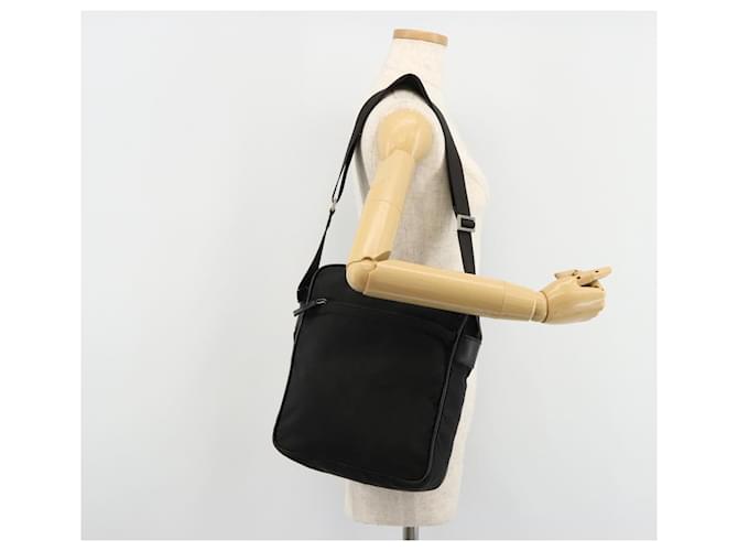 Borsa a tracolla PRADA Nylon Nero Argento Auth 179291 - vista 27