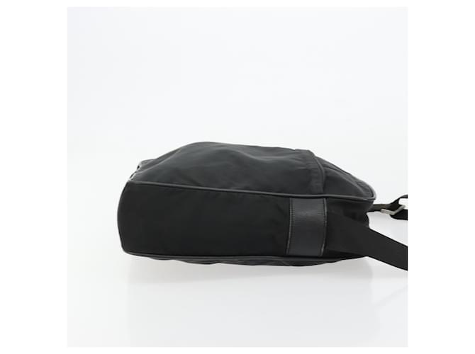 Borsa a tracolla PRADA Nylon Nero Argento Auth 179291 - vista 3