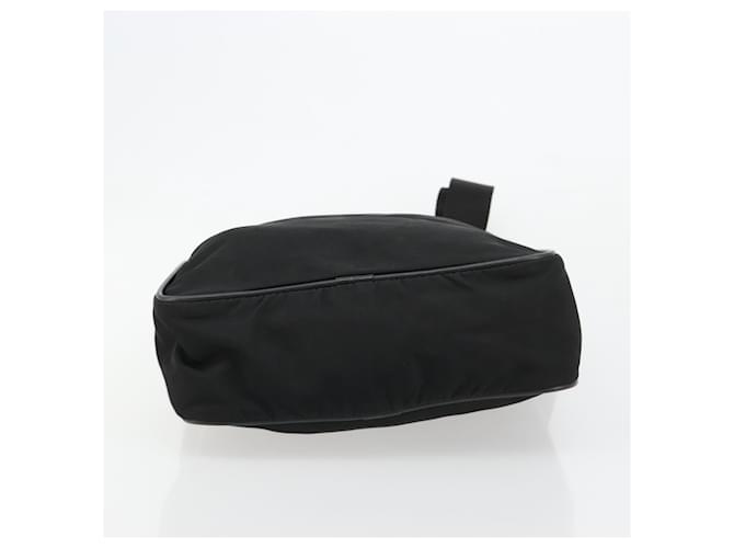 Borsa a tracolla PRADA Nylon Nero Argento Auth 179291 - vista 5