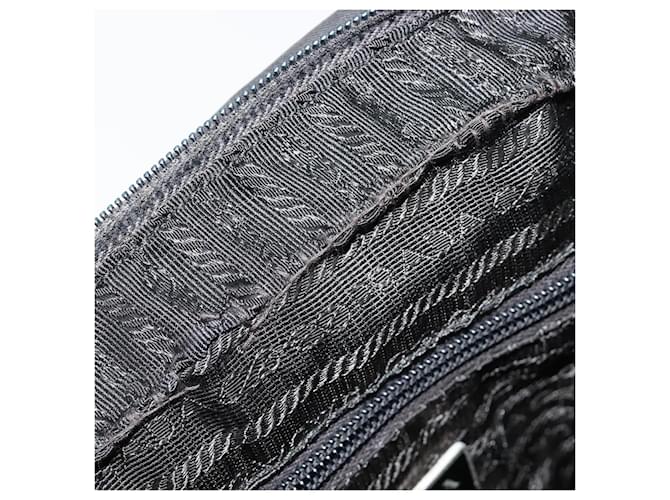 Borsa a tracolla PRADA Nylon Nero Argento Auth 179291 - vista 9