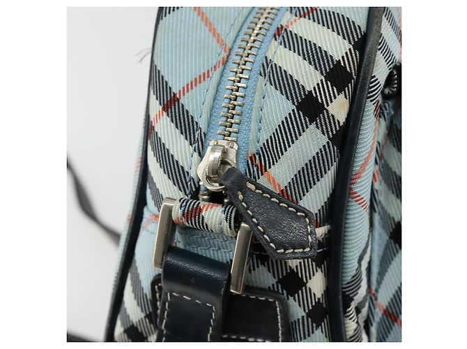 Borsa a tracolla BURBERRY Nova Check Blue Label Nylon Azzurro Light Silver Auth 181134 Argento Blu chiaro - vista 10