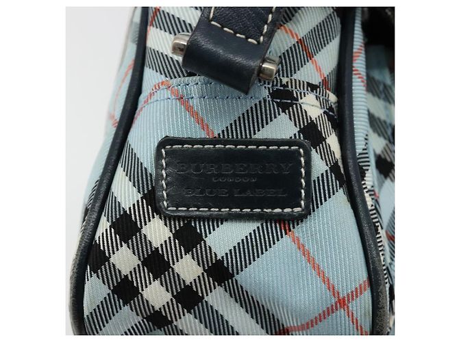 Borsa a tracolla BURBERRY Nova Check Blue Label Nylon Azzurro Light Silver Auth 181134 Argento Blu chiaro - vista 11