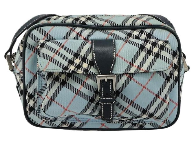 Borsa a tracolla BURBERRY Nova Check Blue Label Nylon Azzurro Light Silver Auth 181134 Argento Blu chiaro - vista 13