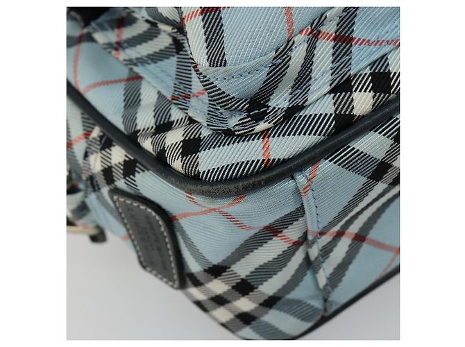 Borsa a tracolla BURBERRY Nova Check Blue Label Nylon Azzurro Light Silver Auth 181134 Argento Blu chiaro - vista 14