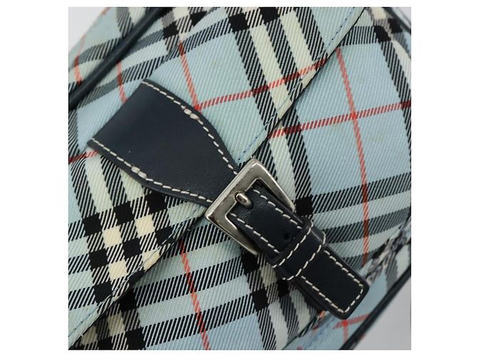 Borsa a tracolla BURBERRY Nova Check Blue Label Nylon Azzurro Light Silver Auth 181134 Argento Blu chiaro - vista 18