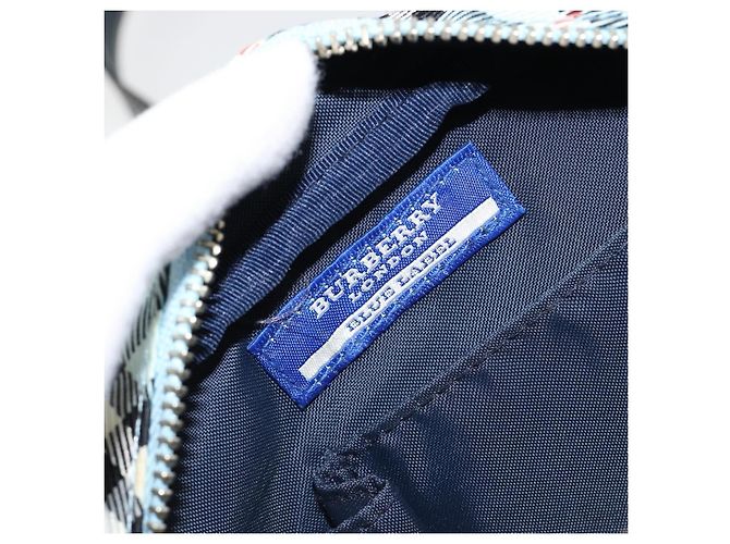 Borsa a tracolla BURBERRY Nova Check Blue Label Nylon Azzurro Light Silver Auth 181134 Argento Blu chiaro - vista 19