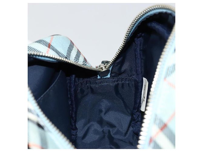Borsa a tracolla BURBERRY Nova Check Blue Label Nylon Azzurro Light Silver Auth 181134 Argento Blu chiaro - vista 20
