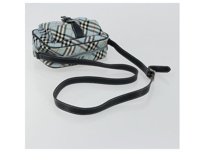 Borsa a tracolla BURBERRY Nova Check Blue Label Nylon Azzurro Light Silver Auth 181134 Argento Blu chiaro - vista 7