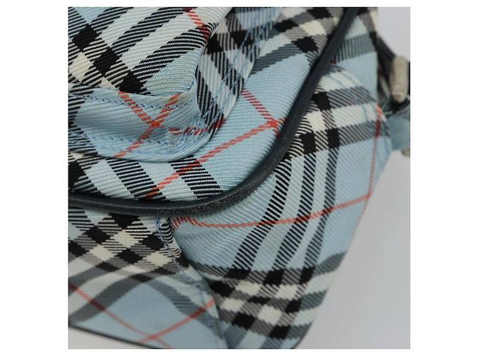 Borsa a tracolla BURBERRY Nova Check Blue Label Nylon Azzurro Light Silver Auth 181134 Argento Blu chiaro - vista 9