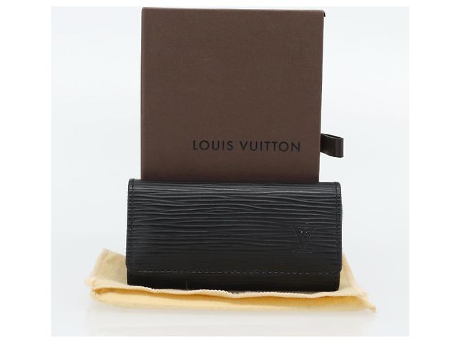 LOUIS VUITTON Epi Multicles 4 Key Case Black M63822 LV Auth am11665V Negro - vista 12
