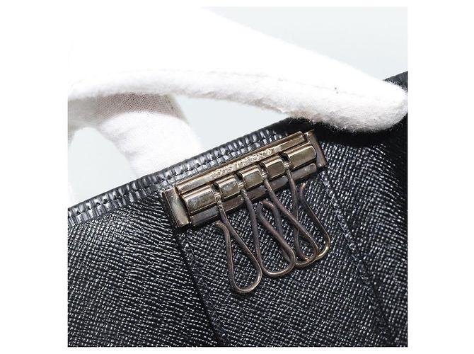 LOUIS VUITTON Epi Multicles 4 Key Case Black M63822 LV Auth am11665V Negro - vista 9