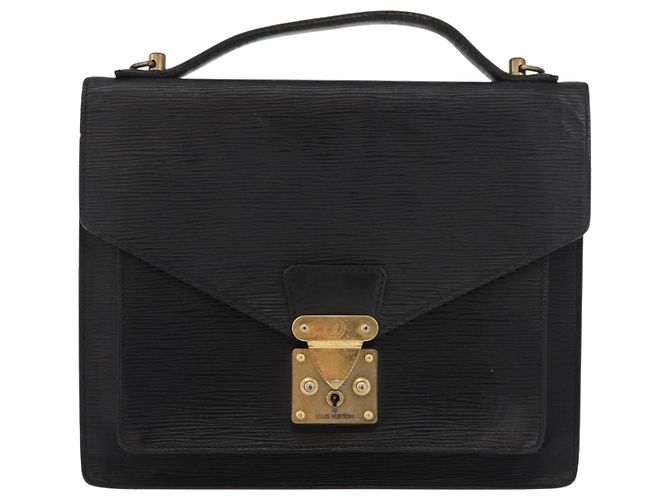LOUIS VUITTON Epi Monceau 28 Hand Bag Black M52122 LV Auth bs35160 Nero - vista 13