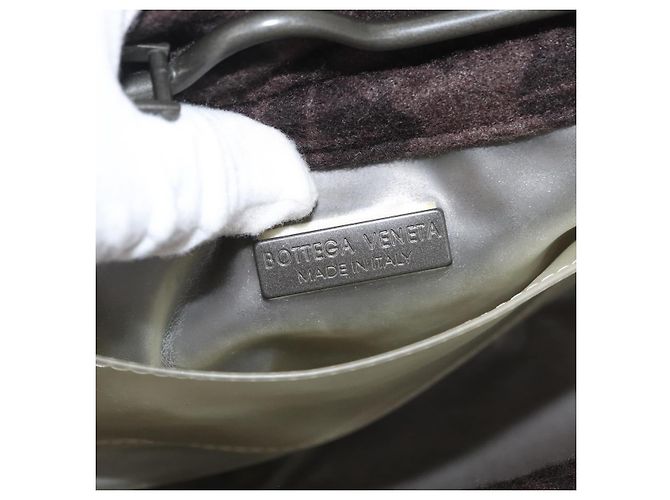 BOTTEGA VENETA Schultertasche Baumwolle Braun Auth bs35278 - Ansicht 10