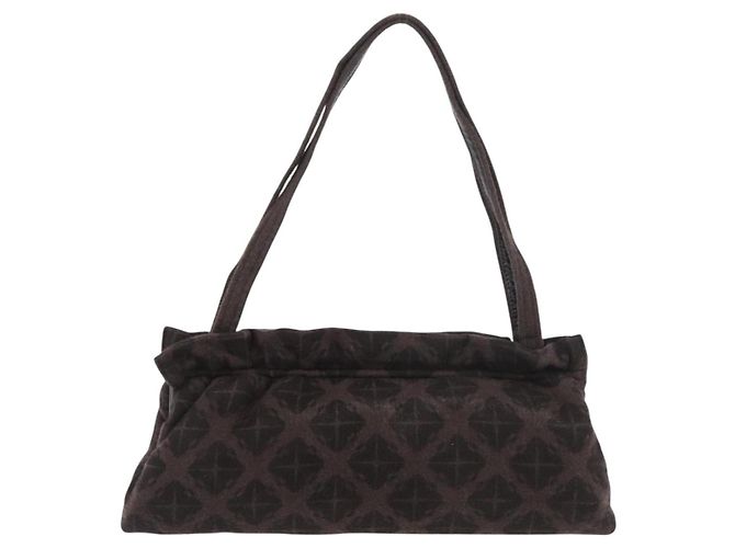 BOTTEGA VENETA Schultertasche Baumwolle Braun Auth bs35278 - Ansicht 2