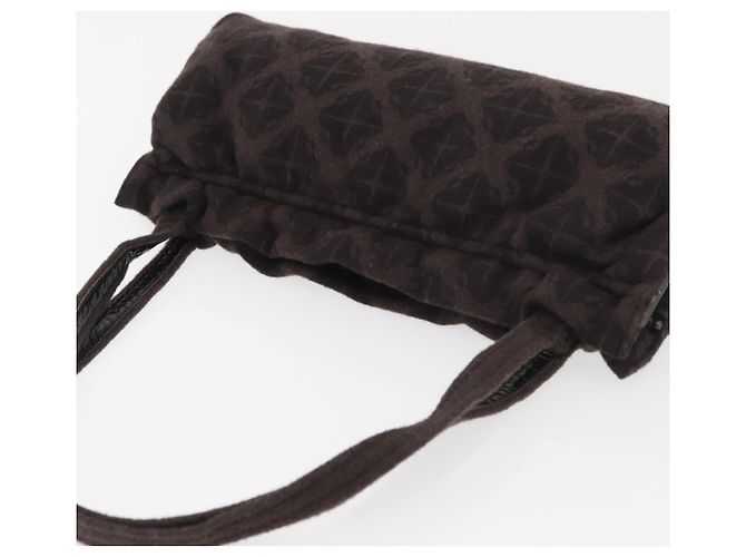BOTTEGA VENETA Schultertasche Baumwolle Braun Auth bs35278 - Ansicht 6