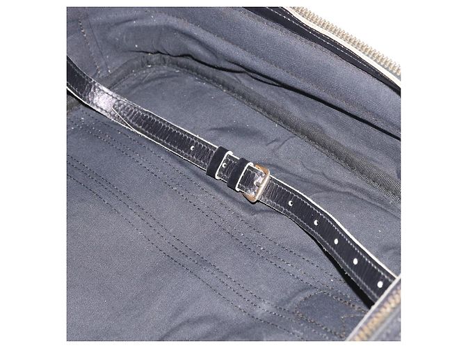 Valigia GUCCI GG Canvas Web Sherry Line Nera Oro Auth 179648 Nero D'oro - vista 19