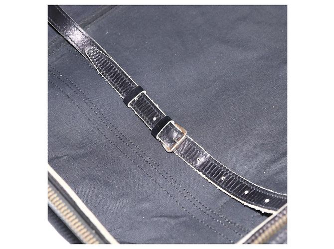 Valigia GUCCI GG Canvas Web Sherry Line Nera Oro Auth 179648 Nero D'oro - vista 20