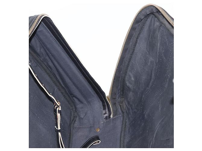 Valigia GUCCI GG Canvas Web Sherry Line Nera Oro Auth 179648 Nero D'oro - vista 22