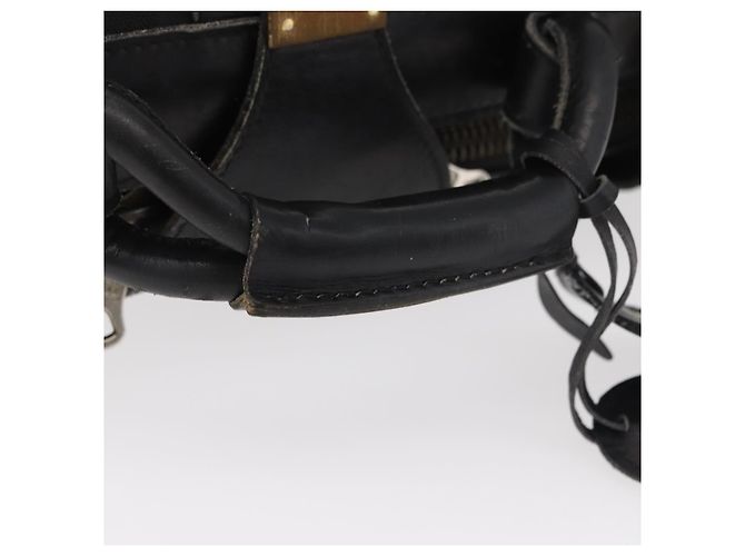 Valigia GUCCI GG Canvas Web Sherry Line Nera Oro Auth 179648 Nero D'oro - vista 7