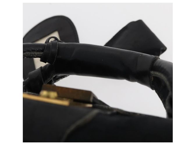 Valigia GUCCI GG Canvas Web Sherry Line Nera Oro Auth 179648 Nero D'oro - vista 8