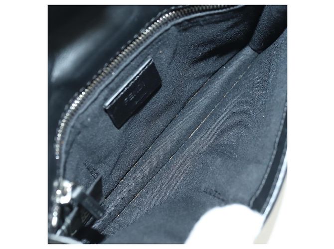 FENDI Borsa a secchiello Zucca Canvas Slim Shoulder Bag Nero Marrone Auth 179706V - vista 11